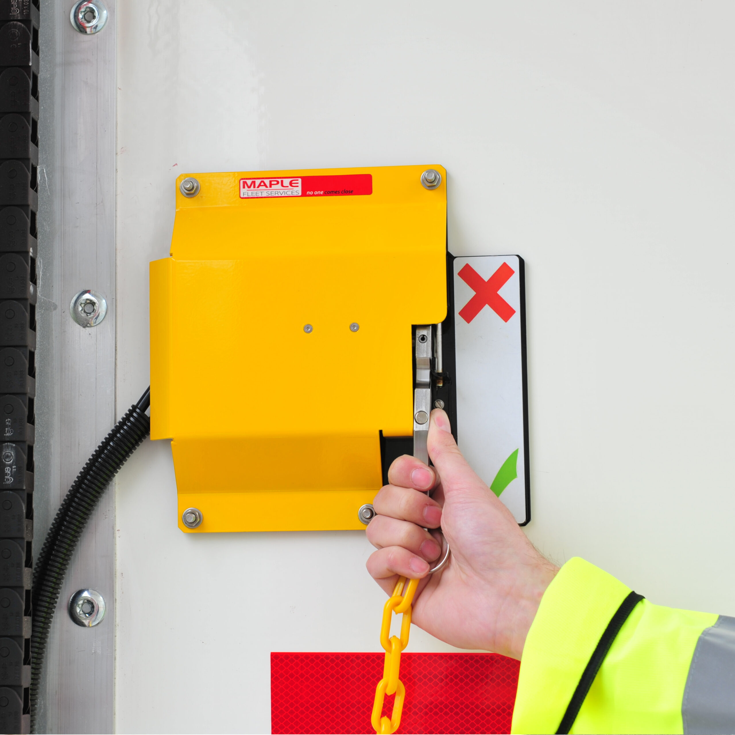 Temporarily prevent brakes releasing whilst at the loading bay